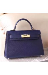 Fashion Replica High End Hermes Sapphire Epsom Kelly Mini II 20cm Handmade Bag HJ00383