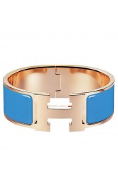 Hermes Blue Enamel Clic Clac H PM Bracelet HJ01043