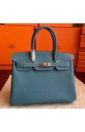 Hermes Blue Jean Epsom Birkin 30cm Handmade Bag HJ00981