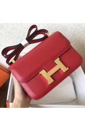 Hermes Epsom Constance 24cm Red Handmade Bag HJ00654