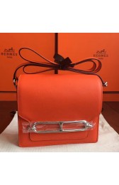Hermes Mini Sac Roulis Bag In Orange Swift Leather Replica HJ00347