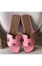 Hermes Oran Sandals In Pink Epsom Leather Replica HJ00568