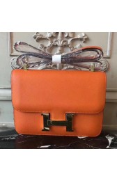 Hermes Orange Constance MM 24cm Epsom Leather Bag Replica HJ01295