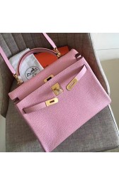 Hermes Pink Clemence Kelly Retourne 28cm Handmade Bag HJ00837
