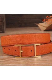 Hermes Quentin 32 MM Orange Reversible Belt HJ00613