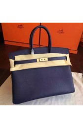 Hermes Sapphire Epsom Birkin 30cm Handmade Bag Replica HJ01114