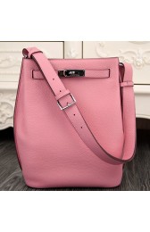 Hermes So Kelly 22cm Bag In Pink Leather HJ00659