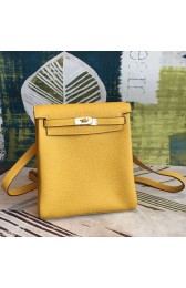 Hermes Yellow Clemence Kelly Ado PM Backpack HJ00732