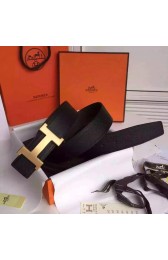 High End Hermes Black Epsom Kits Belt Constance Buckle HJ00244