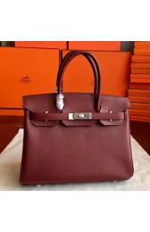 High End Hermes Bordeaux Epsom Birkin 35cm Handmade Bag HJ00991