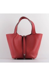 Hot Fake Hermes Picotin Lock Bag In Red Leather HJ00059