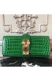 Imitation Hermes Medor Clutch Bag In Bamboo Crocodile Leather HJ00578