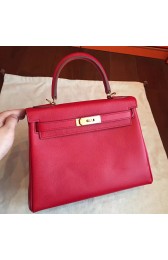 Imitation Hermes Red Epsom Kelly 32cm Sellier Handmade Bag HJ00669