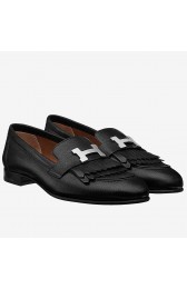Imitation Hermes Royal Loafers In Black Calfskin HJ00086