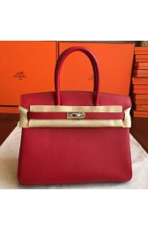 Imitation Hot Replica Hermes Red Epsom Birkin 35cm Handmade Bag HJ01101