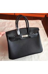 Luxury Hermes Black Swift Birkin 25cm Handmade Bag HJ00608