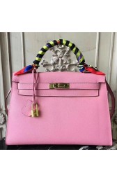 Luxury Replica Hermes Pink Epsom Kelly 32cm Sellier Bag HJ00681