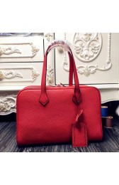 New Hermes Victoria II 35cm Bag In Red Leather HJ00694