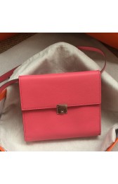 Replica 1:1 Hermes Rose Lipstick Clic 16 Wallet With Strap HJ00934