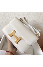 Replica Best Quality Top Imitation Hermes Epsom Constance 24cm White Handmade Bag HJ01259