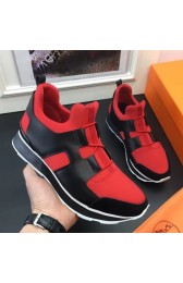 Replica Designer Hermes Men Red/Black Player Sneakers HJ00217