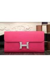 Replica Hermes Constance Wallet In Peach Epsom Leather HJ00445