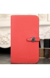 Replica Hermes Dogon Combine Wallet In Rose Lipstick Leather HJ00143