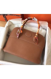 Replica Hot Hermes Gold Clemence Bolide 35cm Handmade Bag HJ01103