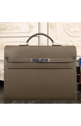 Replica Imitation Hermes Grey Kelly Depeche 38cm Briefcase Bag HJ00090