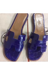 Replica Luxury Hermes Blue Crocodile Oran Sandals HJ01015