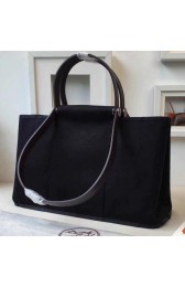 Replica Luxury Replica Hermes Cabag Elan Bag In Black Canvas HJ00235